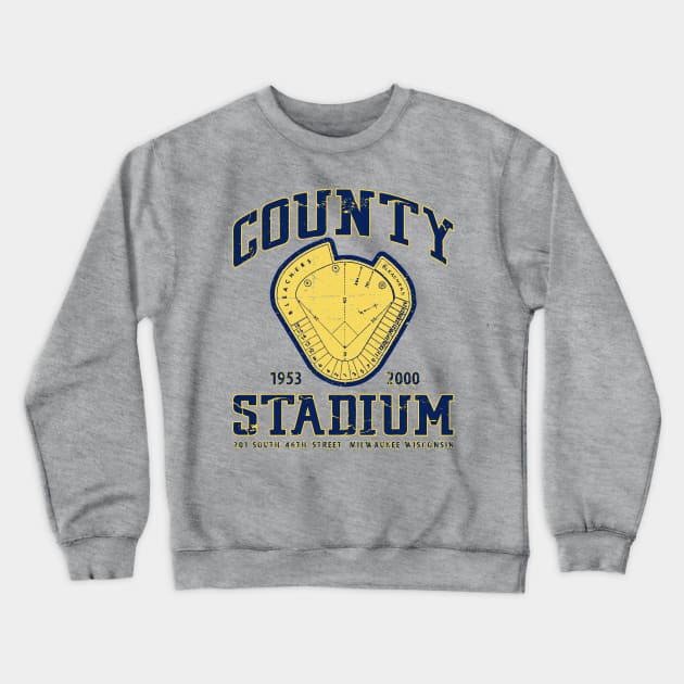 Milwaukee County Stadium Crewneck Sweatshirt by wifecta